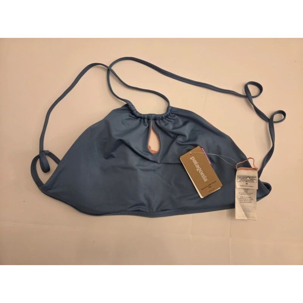 Patagonia Women’s Cliff Cruiser Bikini Top Medium Tasmanian Teal NWT